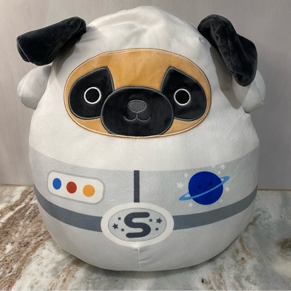 EUC 12" Squishmallow Prince the Pug Astronaut Space Dog Plush Toy